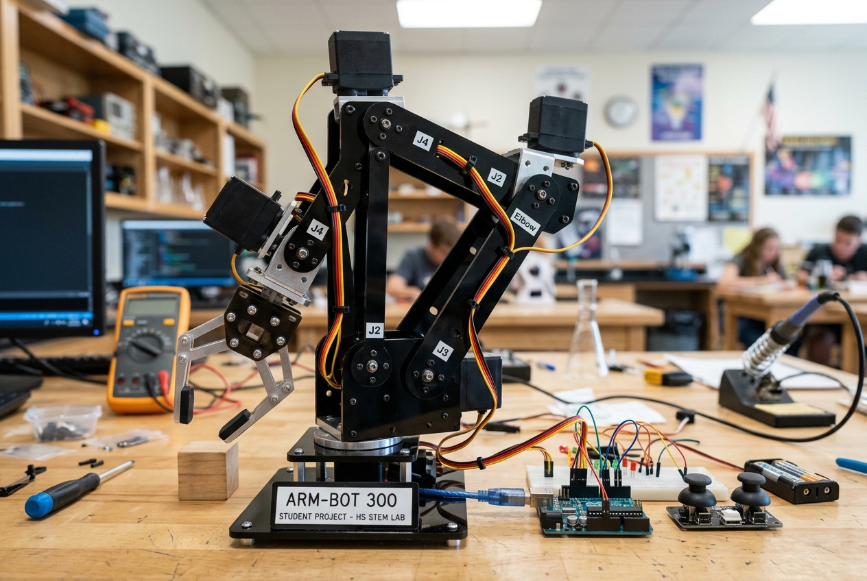 ARM-BOT 300 4-DOF Robotic Manipulator Arm - AIMS STEM Lab
